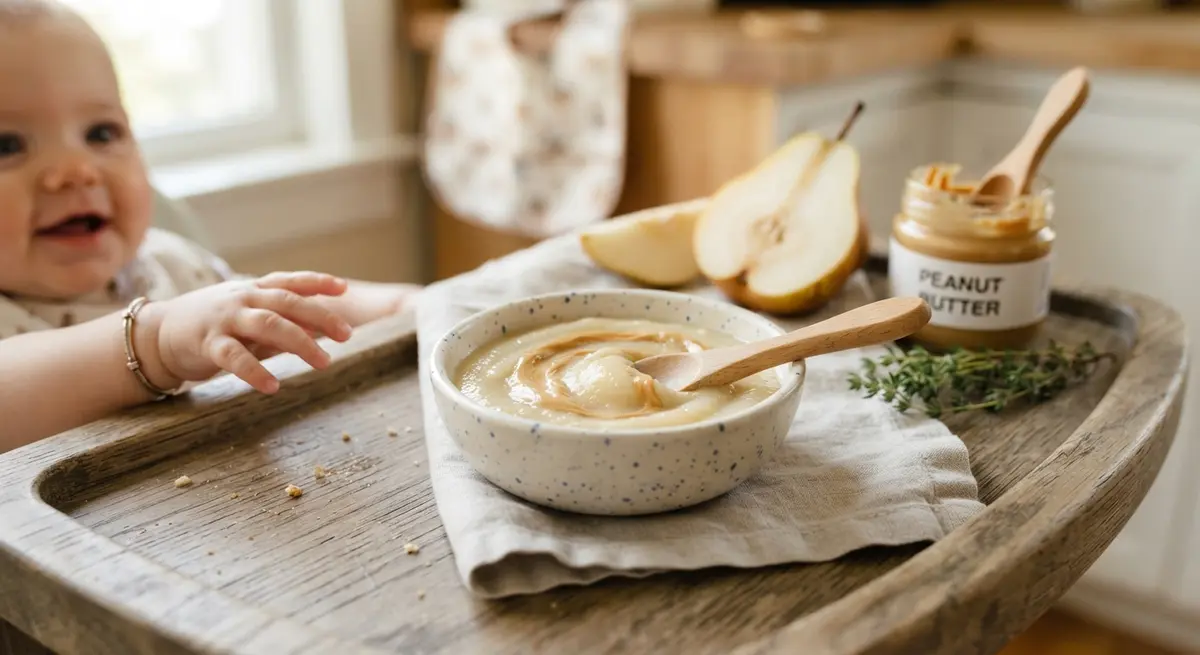 Pear Puree with Peanut Butter Touch